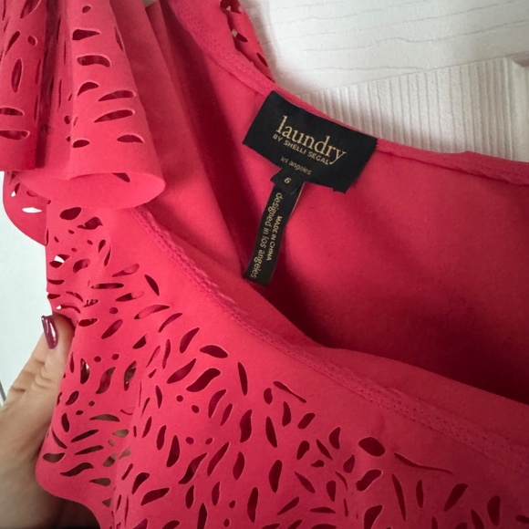 Laundry Coral Pink Cocktail Dress - Picture 3 of 5